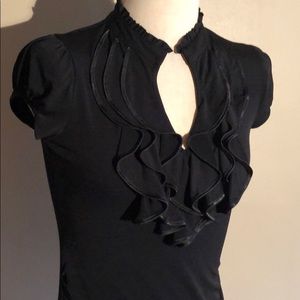 Cap Sleeve Ruffle Blouse